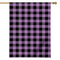 Purple Buffalo Plaid Print House Flag