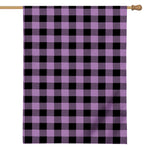 Purple Buffalo Plaid Print House Flag