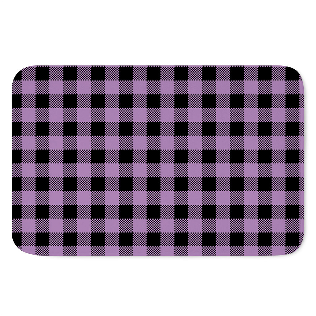 Purple Buffalo Plaid Print Indoor Door Mat