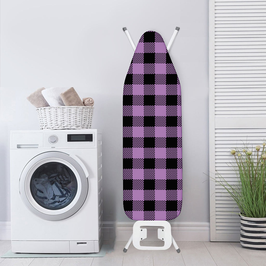 Purple Buffalo Plaid Print Ironing Board Cover