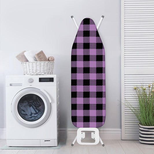 Purple Buffalo Plaid Print Ironing Board Cover