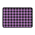 Purple Buffalo Plaid Print Kitchen Mat