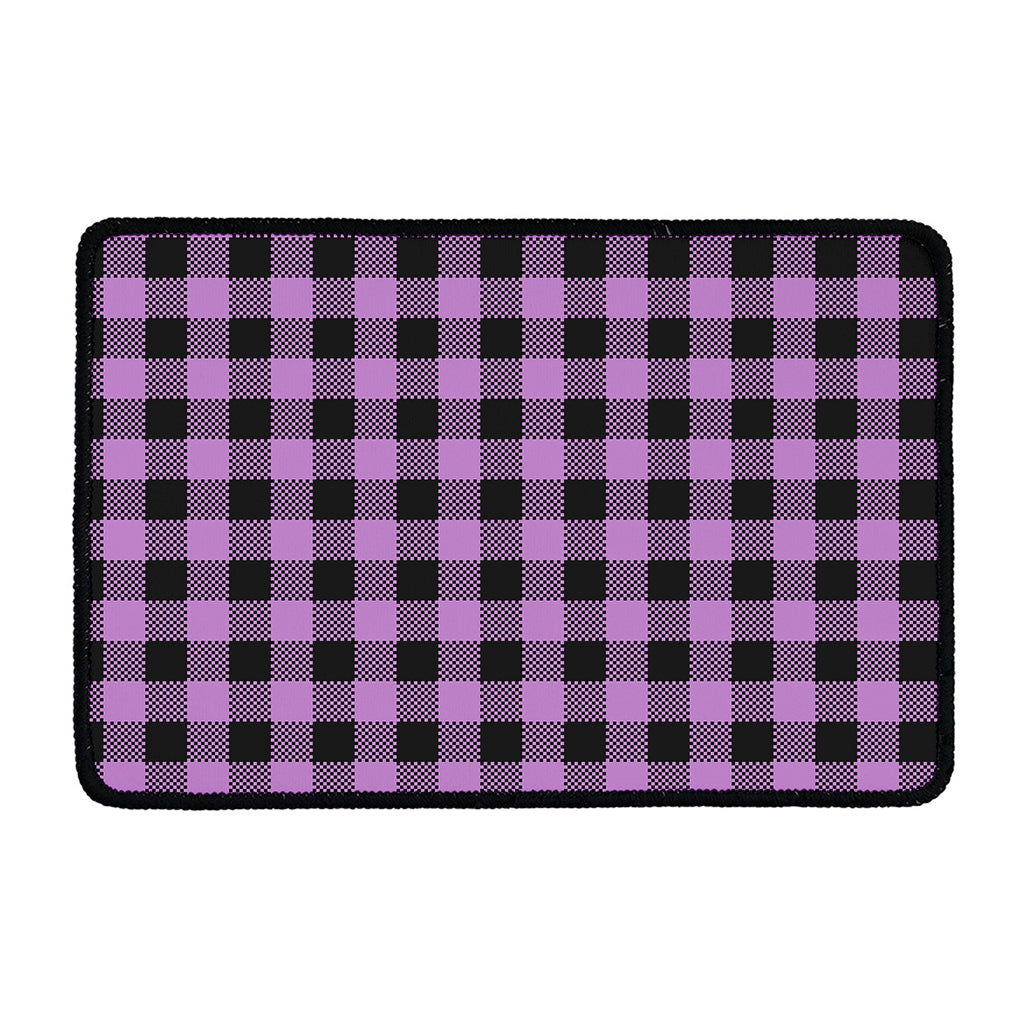 Purple Buffalo Plaid Print Kitchen Mat