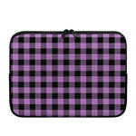 Purple Buffalo Plaid Print Laptop Sleeve