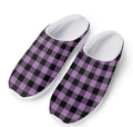 Purple Buffalo Plaid Print Mesh Casual Shoes
