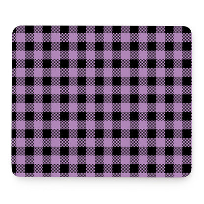 Purple Buffalo Plaid Print Mouse Pad