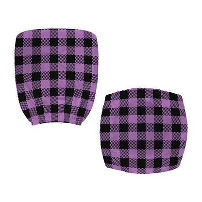 Purple Buffalo Plaid Print Office Chair Cover