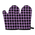 Purple Buffalo Plaid Print Oven Mitts