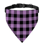 Purple Buffalo Plaid Print Over The Collar Dog Bandana