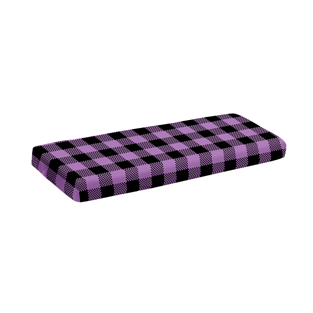 Purple Buffalo Plaid Print Piano Keyboard Cover