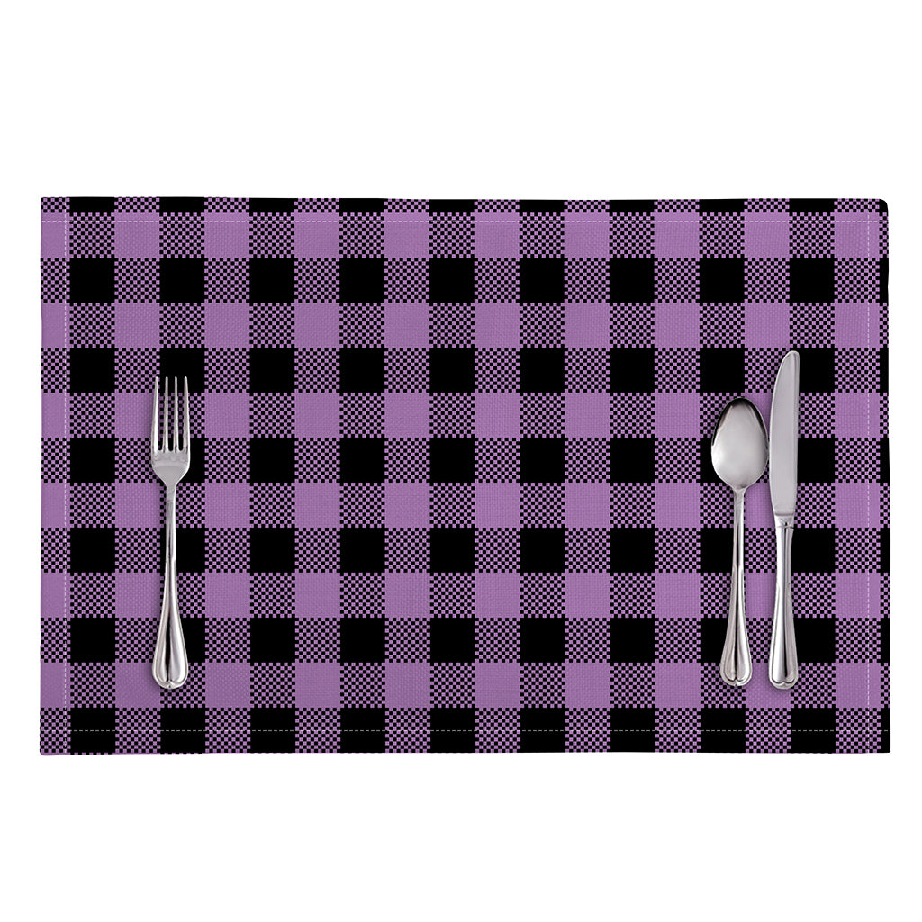 Purple Buffalo Plaid Print Placemat