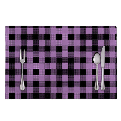 Purple Buffalo Plaid Print Placemat
