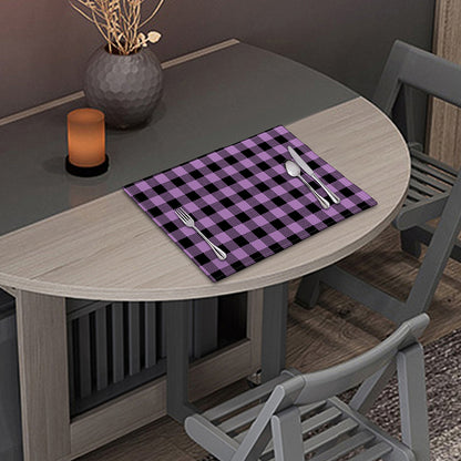 Purple Buffalo Plaid Print Placemat