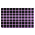 Purple Buffalo Plaid Print Polyester Doormat