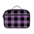 Purple Buffalo Plaid Print Portable Lunch Bag