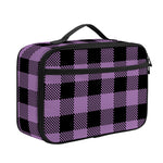 Purple Buffalo Plaid Print Portable Lunch Bag