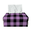 Purple Buffalo Plaid Print Rectangle Tissue Box Cover
