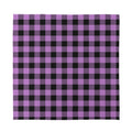 Purple Buffalo Plaid Print Silk Bandana