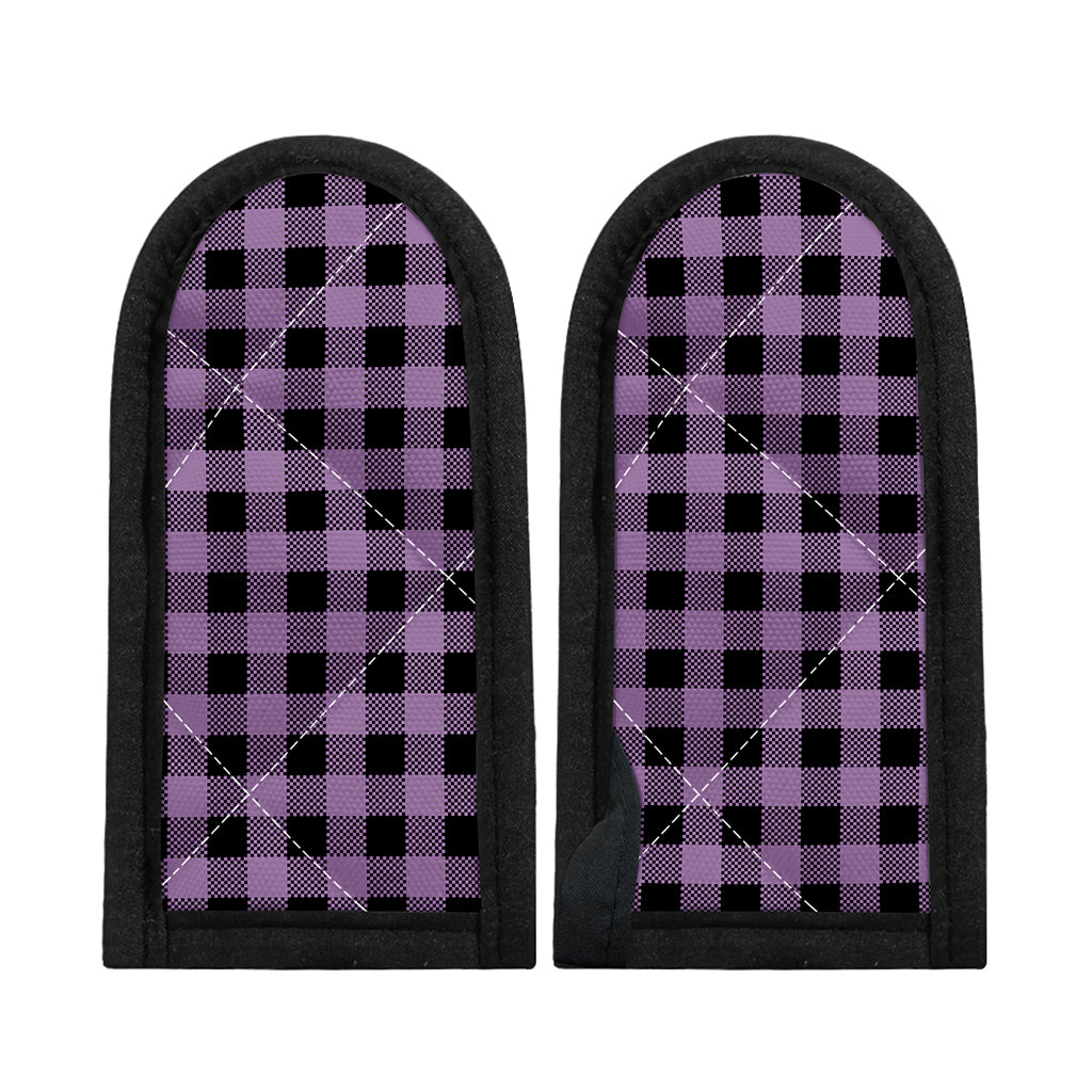 Purple Buffalo Plaid Print Skillet Handle Cover