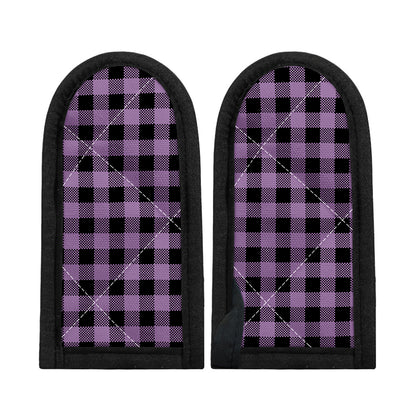 Purple Buffalo Plaid Print Skillet Handle Cover