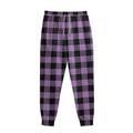 Purple Buffalo Plaid Print Sweatpants