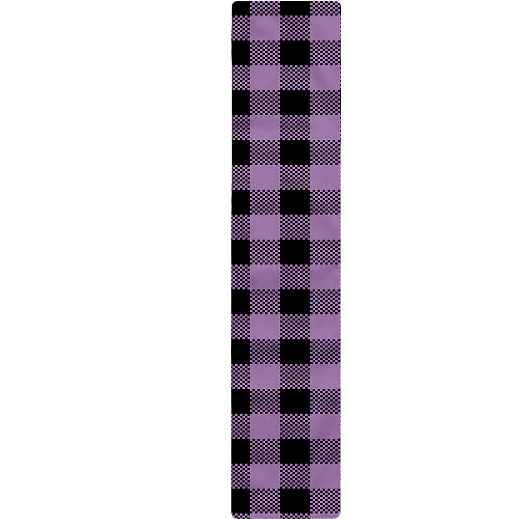 Purple Buffalo Plaid Print Table Runner