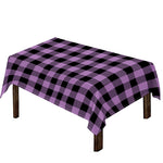 Purple Buffalo Plaid Print Tablecloth