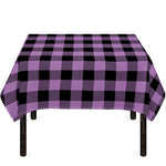 Purple Buffalo Plaid Print Tablecloth