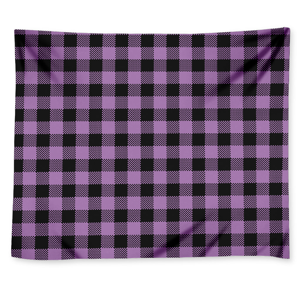 Purple Buffalo Plaid Print Tapestry