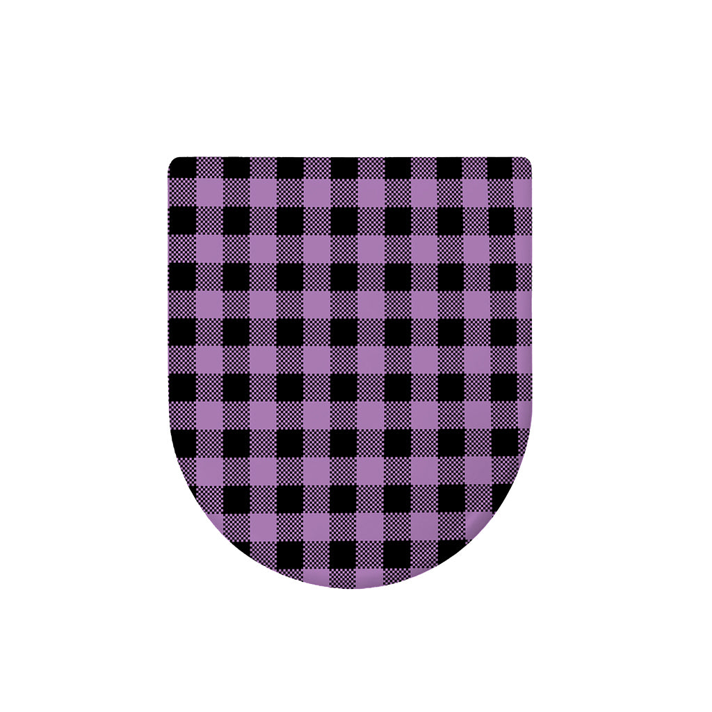 Purple Buffalo Plaid Print Toilet Lid Cover