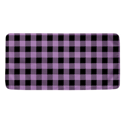 Purple Buffalo Plaid Print Towel