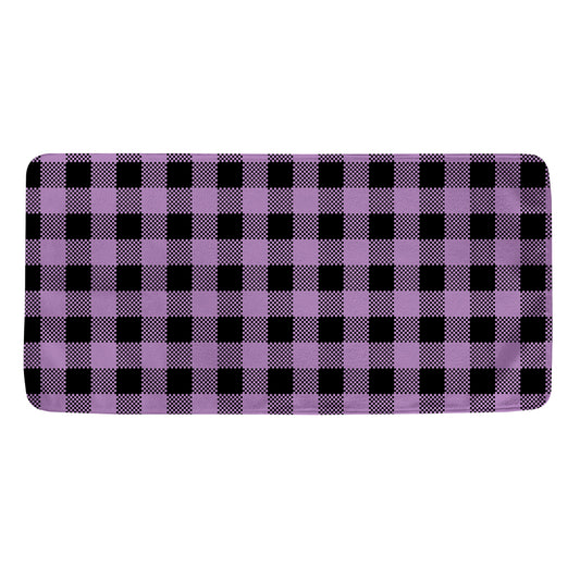 Purple Buffalo Plaid Print Towel