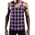 Purple Buffalo Plaid Print Training Tank Top