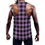 Purple Buffalo Plaid Print Training Tank Top