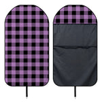 Purple Buffalo Plaid Print Waterproof Car Seat Cover