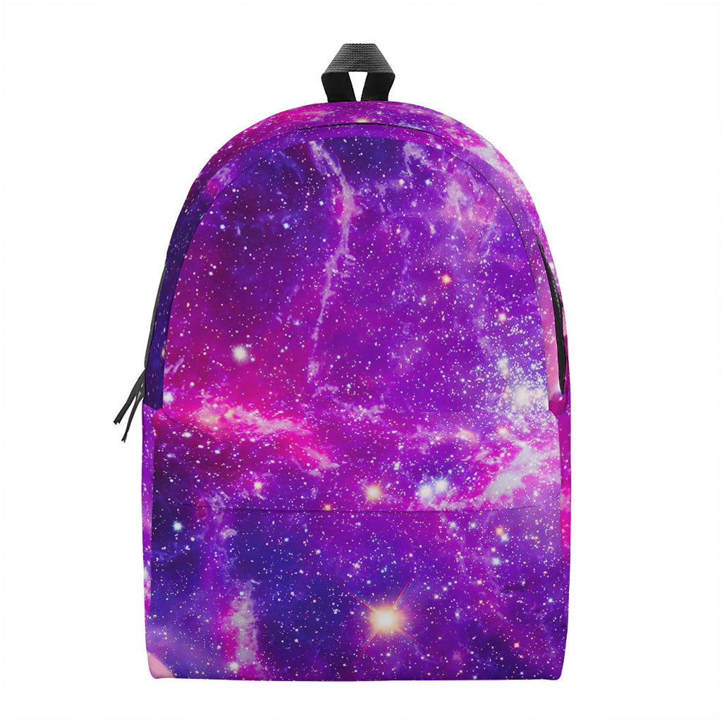 Purple Bursting Galaxy Space Print Backpack