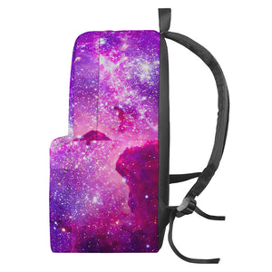 Purple Bursting Galaxy Space Print Backpack