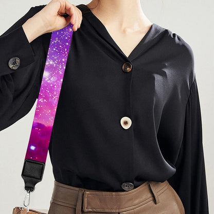 Purple Bursting Galaxy Space Print Bag Strap