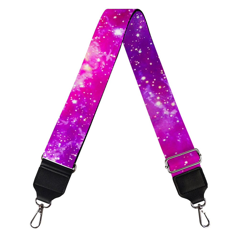 Purple Bursting Galaxy Space Print Bag Strap