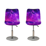 Purple Bursting Galaxy Space Print Bar Stool Covers
