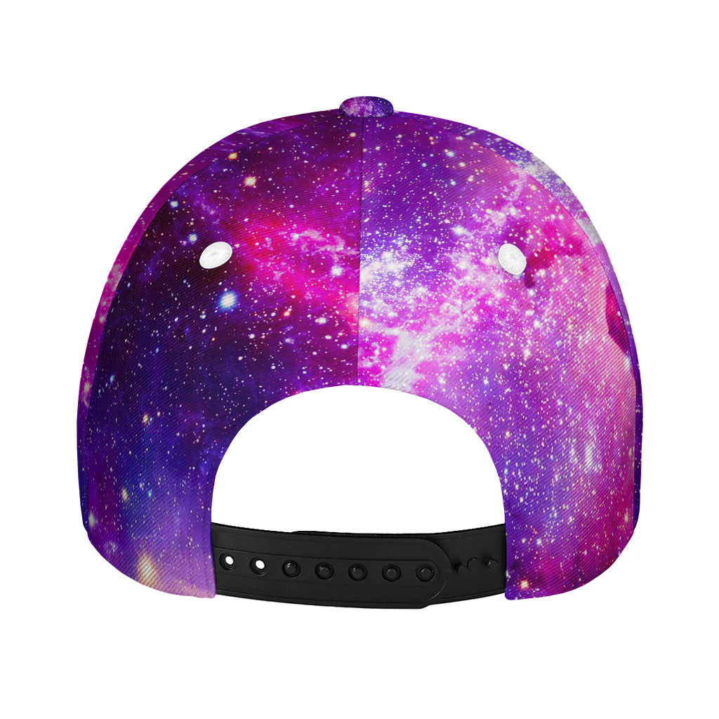 Purple Bursting Galaxy Space Print Baseball Cap