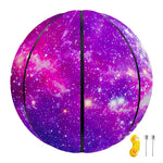 Purple Bursting Galaxy Space Print Basketball