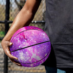 Purple Bursting Galaxy Space Print Basketball