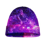 Purple Bursting Galaxy Space Print Beanie