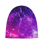 Purple Bursting Galaxy Space Print Beanie