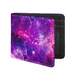 Purple Bursting Galaxy Space Print Bifold Wallet