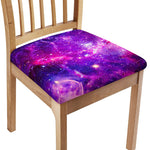 Purple Bursting Galaxy Space Print Chair Cushion Cover