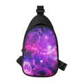 Purple Bursting Galaxy Space Print Sling Bag