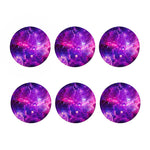 Purple Bursting Galaxy Space Print Coaster Set