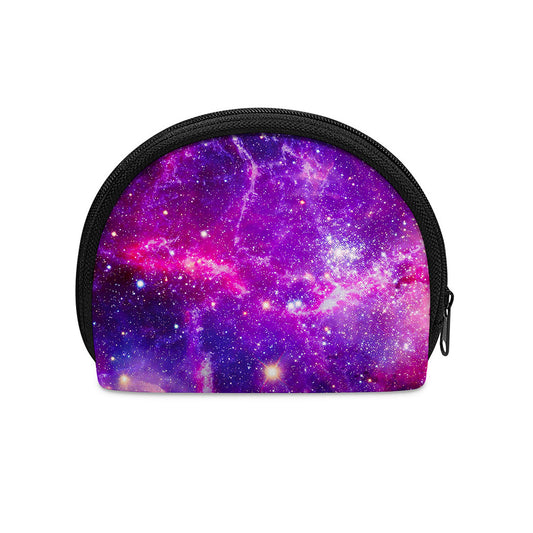 Purple Bursting Galaxy Space Print Coin Purse